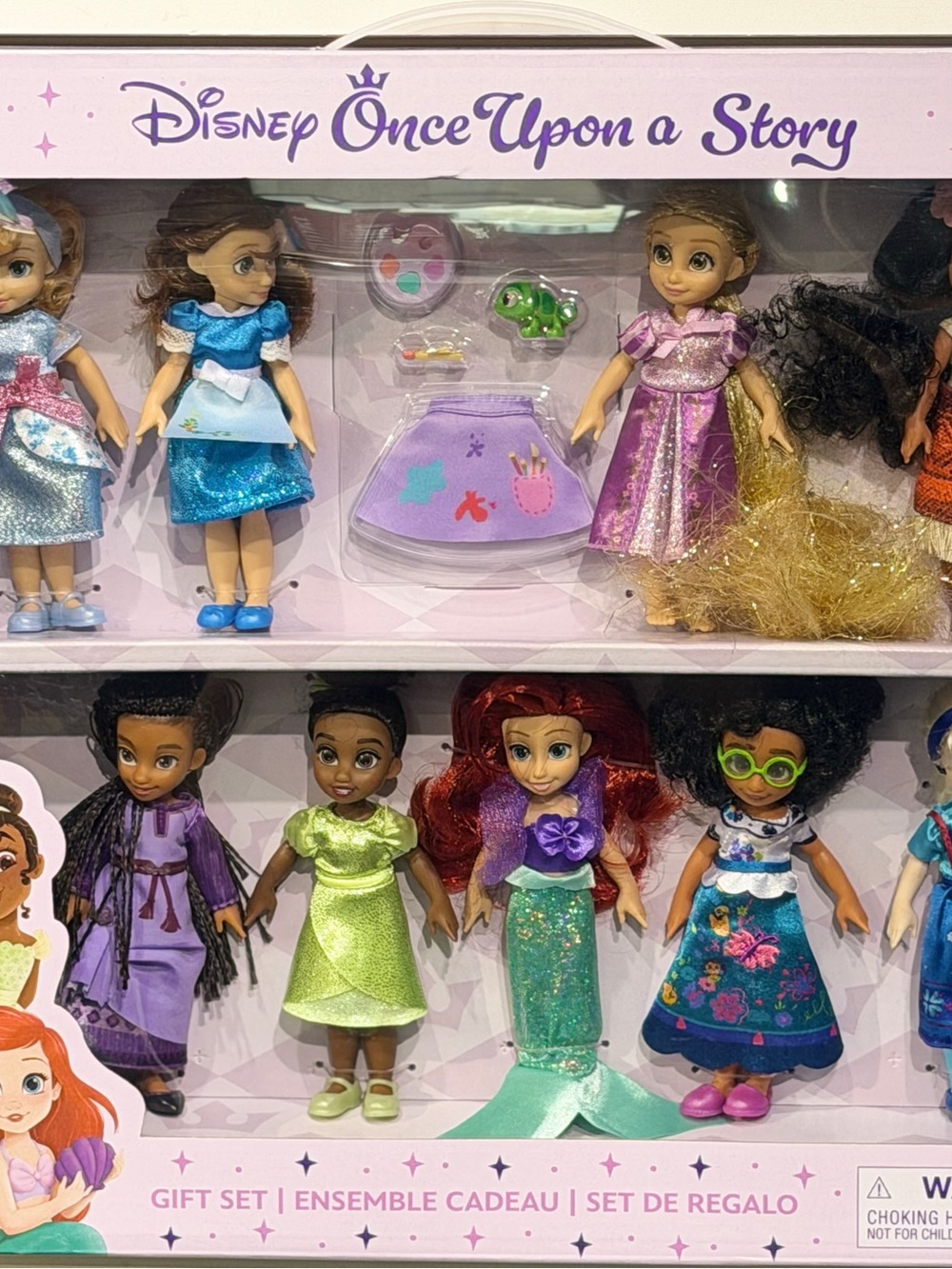 Disney Once Upon a Story 9 Mini Doll Gift Set 5” Princess NIB